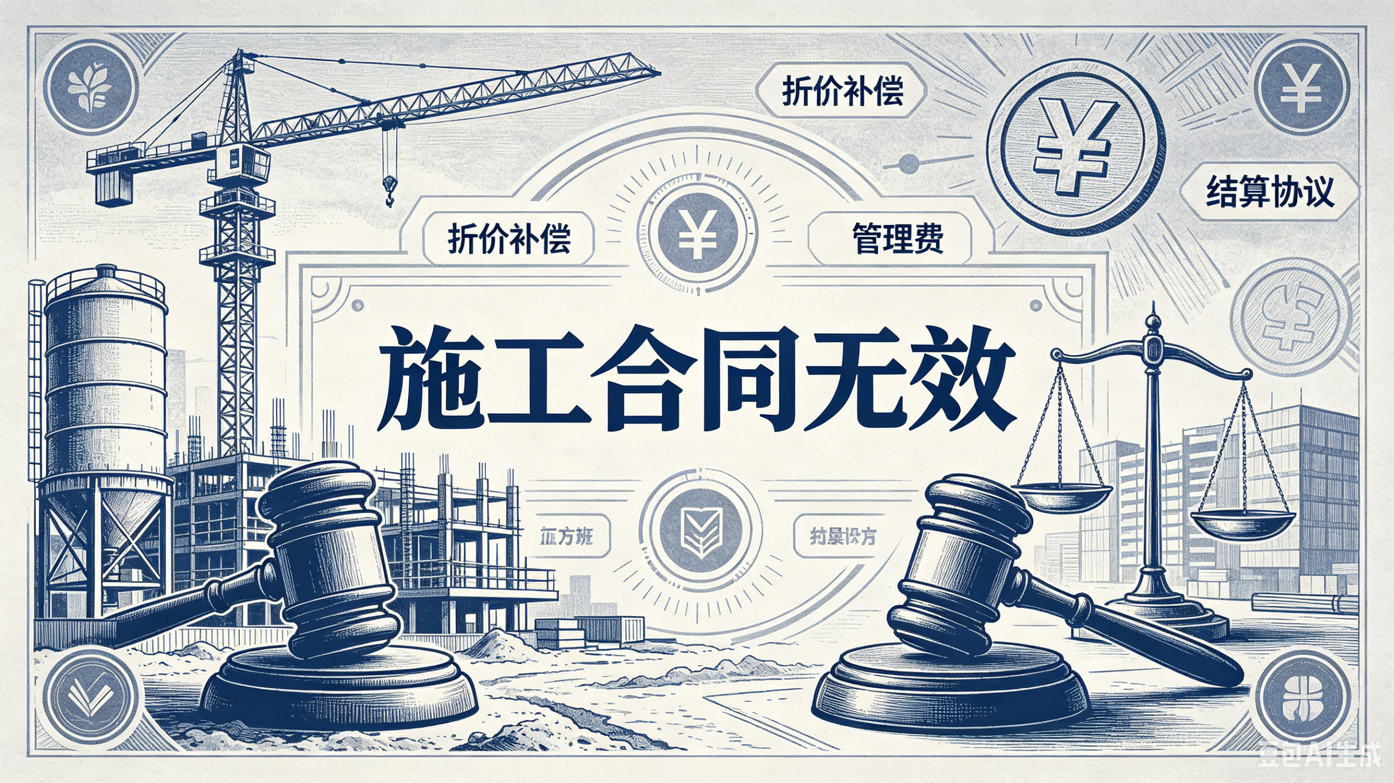 施工合同无效后的几个实务难题——折价补偿、管理费与结算协议