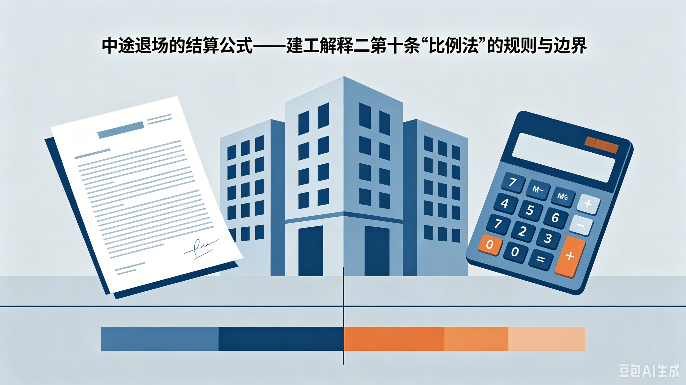 中途退场的结算公式——建工解释二第十条"比例法"的规则与边界